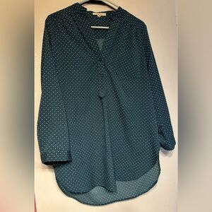 Dark Green Polka Dot Women's Top